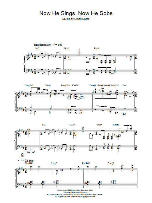 Product gallery: Page 1 of 1 Now He Sings, Now He Sobs, Chick Corea