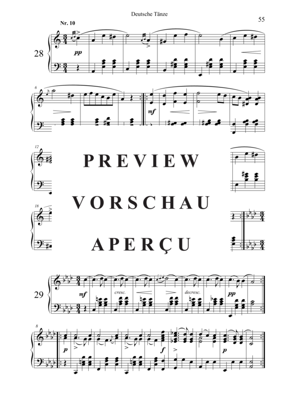 Produktgalerie: Seite 3 von 3 Deutsche Tänze (Auswahl) , , Klavier Solo