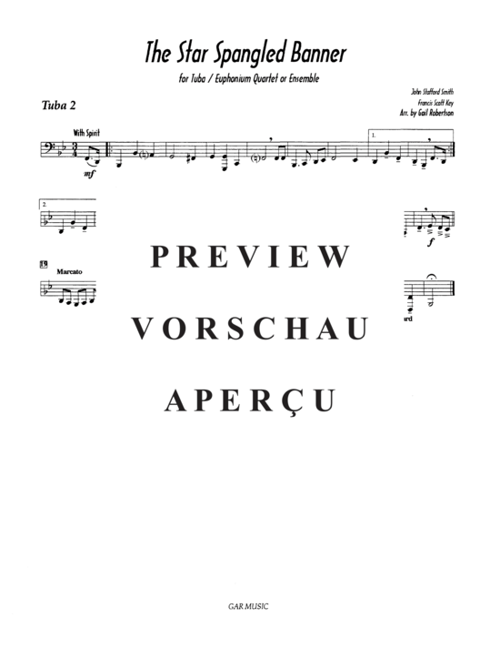 Product gallery: Page 9 of 9 Star Spangled Banner , , (Tuba Quartett EETT)