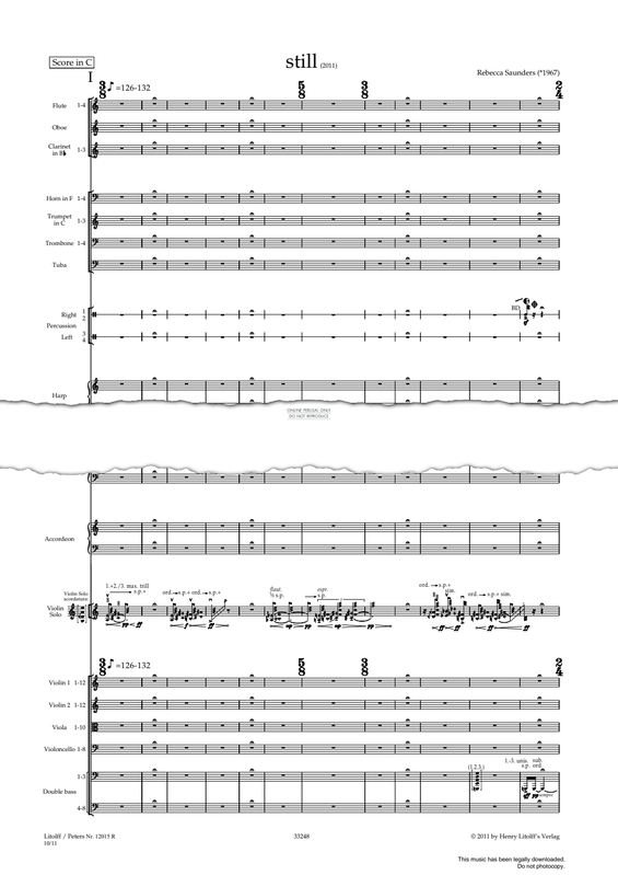 Produktgalerie: Seite 1 von 1 Still, Rebecca Saunders, Violine
