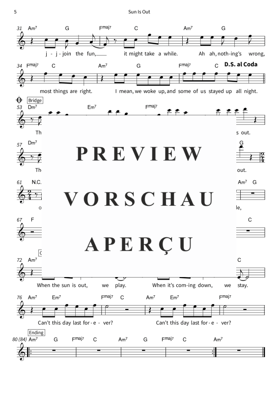 Produktgalerie: Seite 7 von 11 Sunlit Soul - Leadsheets von Patrice, Patrice, Gesang & Akkorde