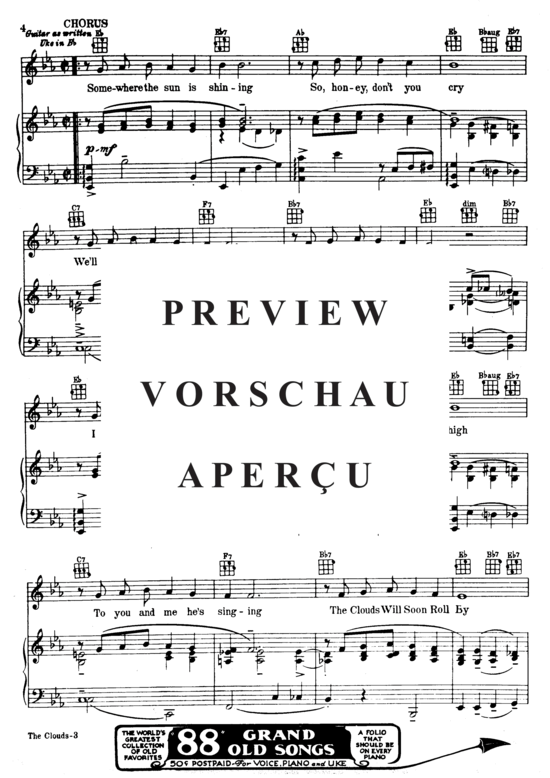 Produktgalerie: Seite 6 von 8 The Clouds Will Soon Roll By , Popular Standard, Klavier und Gesang