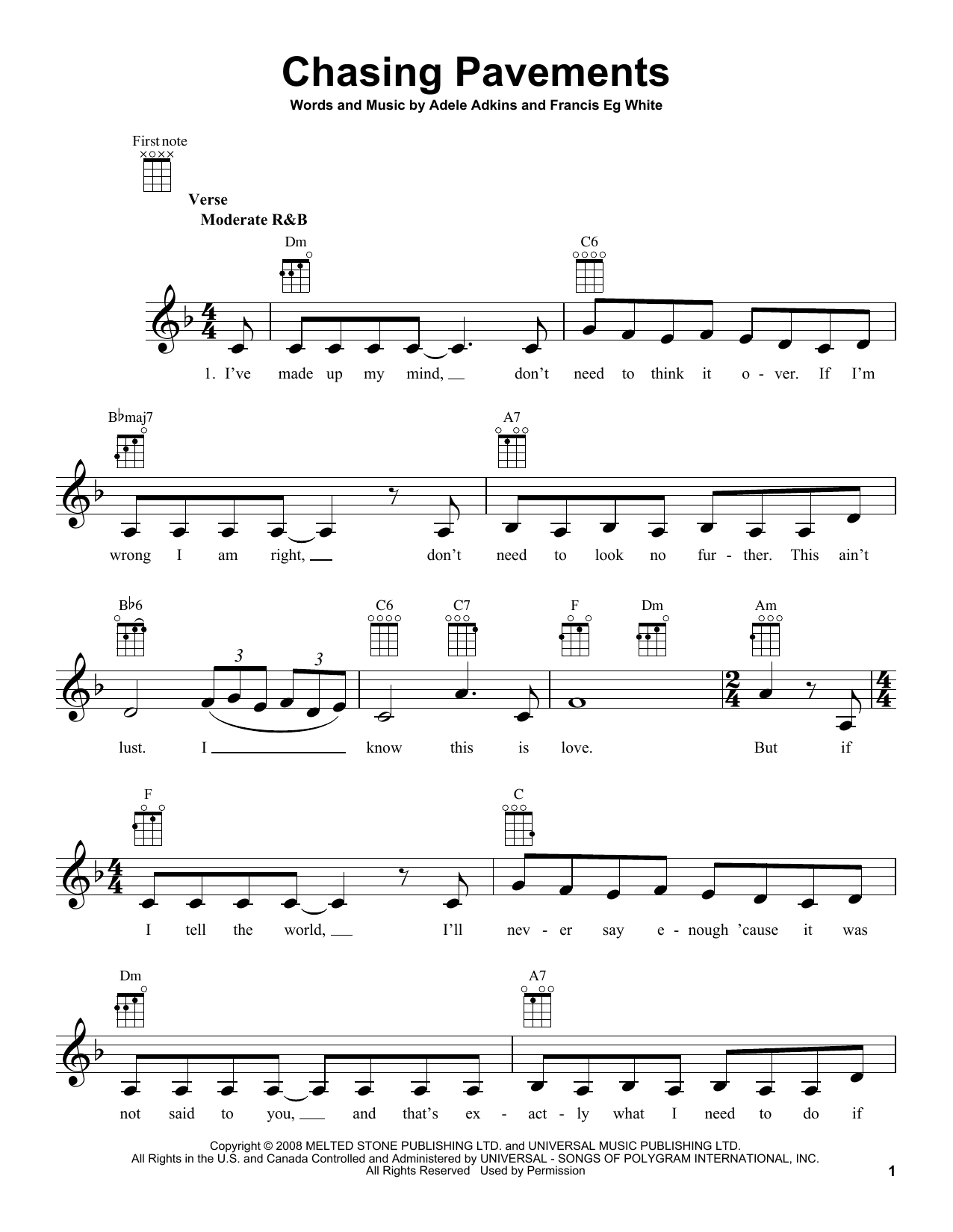 Product gallery: Page 1 of 1 Chasing Pavements, Adele
