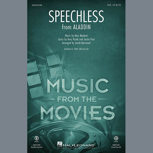 Product picture to: Speechless (from Disney's Aladdin) (arr. Jacob Narverud)
