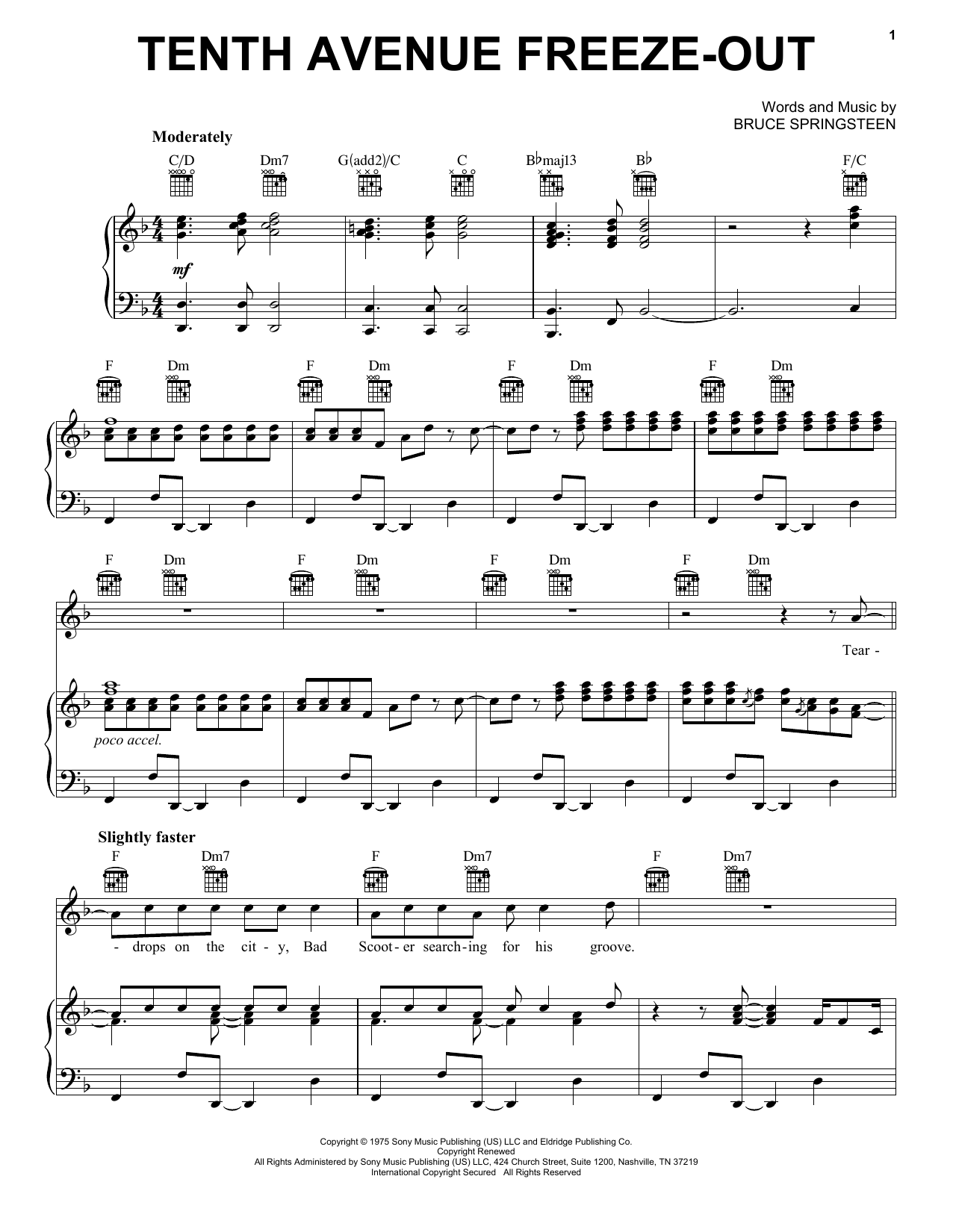 Produktgalerie: Seite 1 von 1 Tenth Avenue Freeze-Out, Bruce Springsteen, Gesang, Gitarre, Klavier
