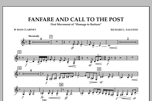 Product picture to: Fanfare and Call to the Post - Bb Bass Clarinet