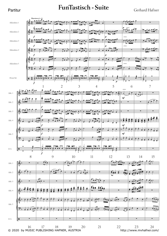 Product gallery: Page 1 of 11 FunTastisch - Suite, , (accordion ensemble and drumset)