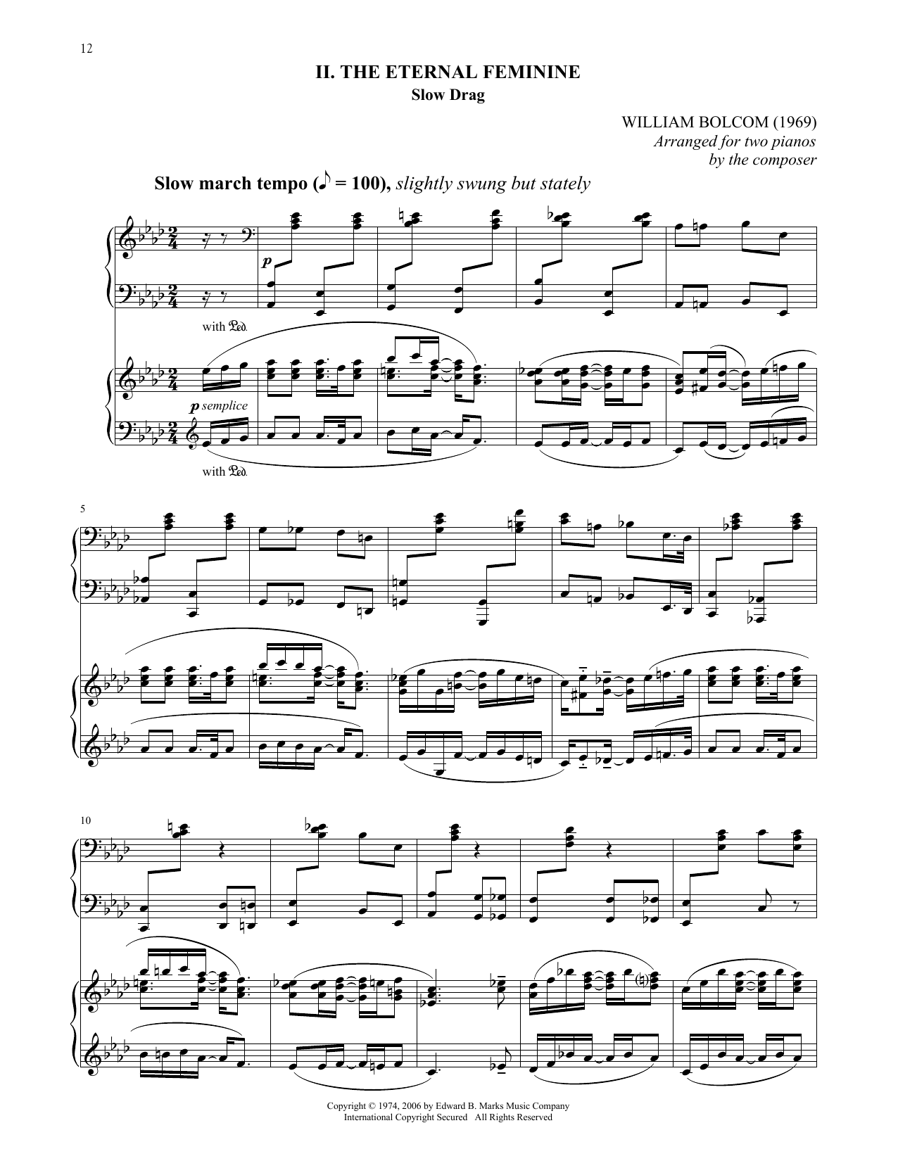 Produktgalerie: Seite 1 von 1 The Eternal Feminine, William Bolcom, Klavier