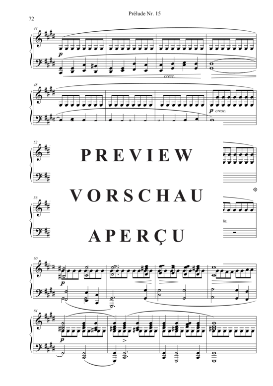 gallery: Prélude Nr. 15 ('Regentropfenpré lude') , , Klavier Solo