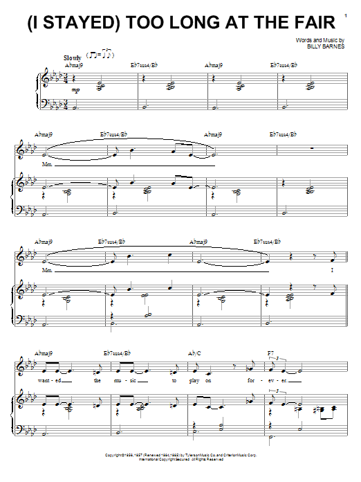 Produktgalerie: Seite 1 von 1 (I Stayed) Too Long At The Fair, Barbra Streisand, Gesang, Gitarre, Klavier