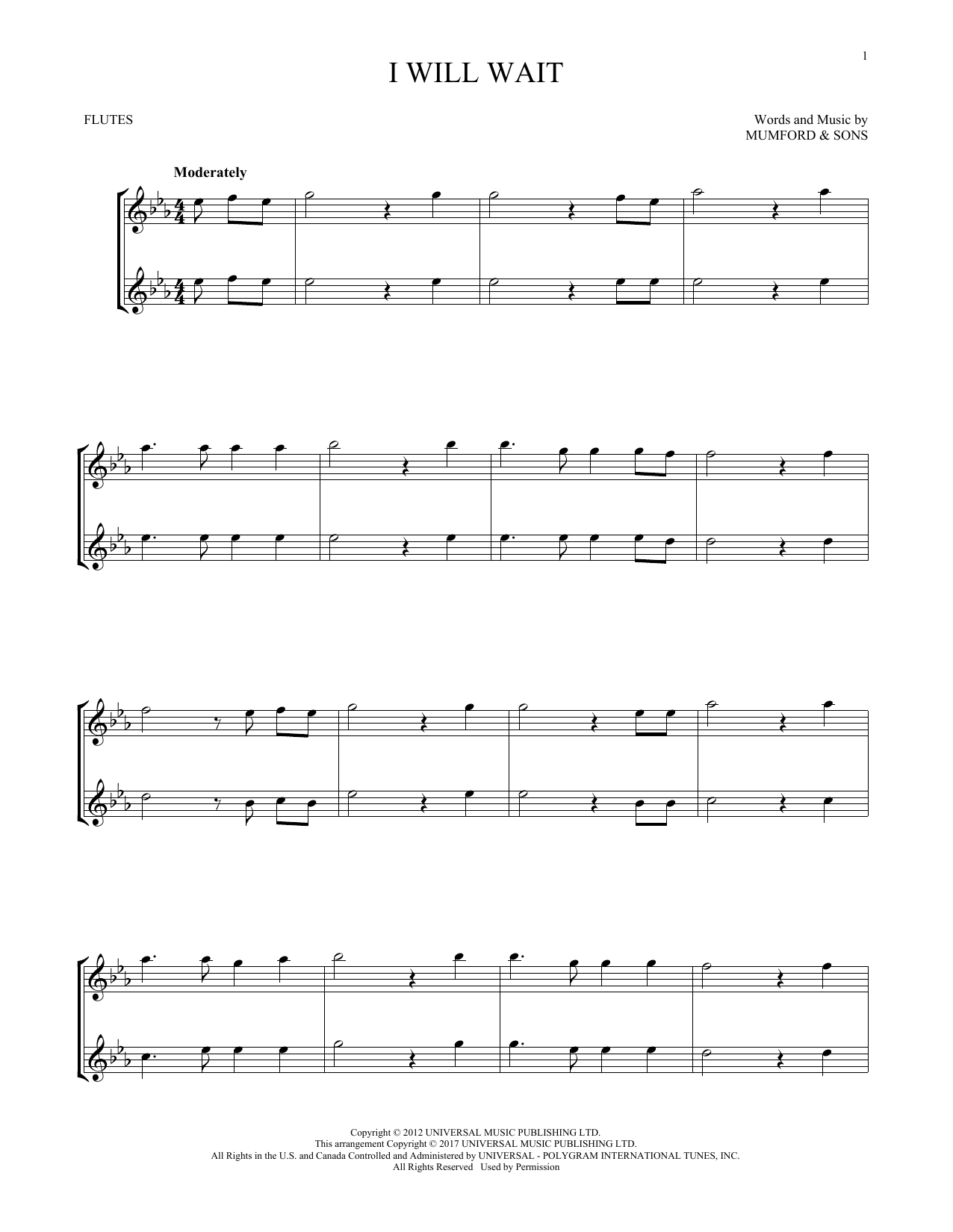 Product gallery: Page 1 of 1 I Will Wait, Mumford & Sons