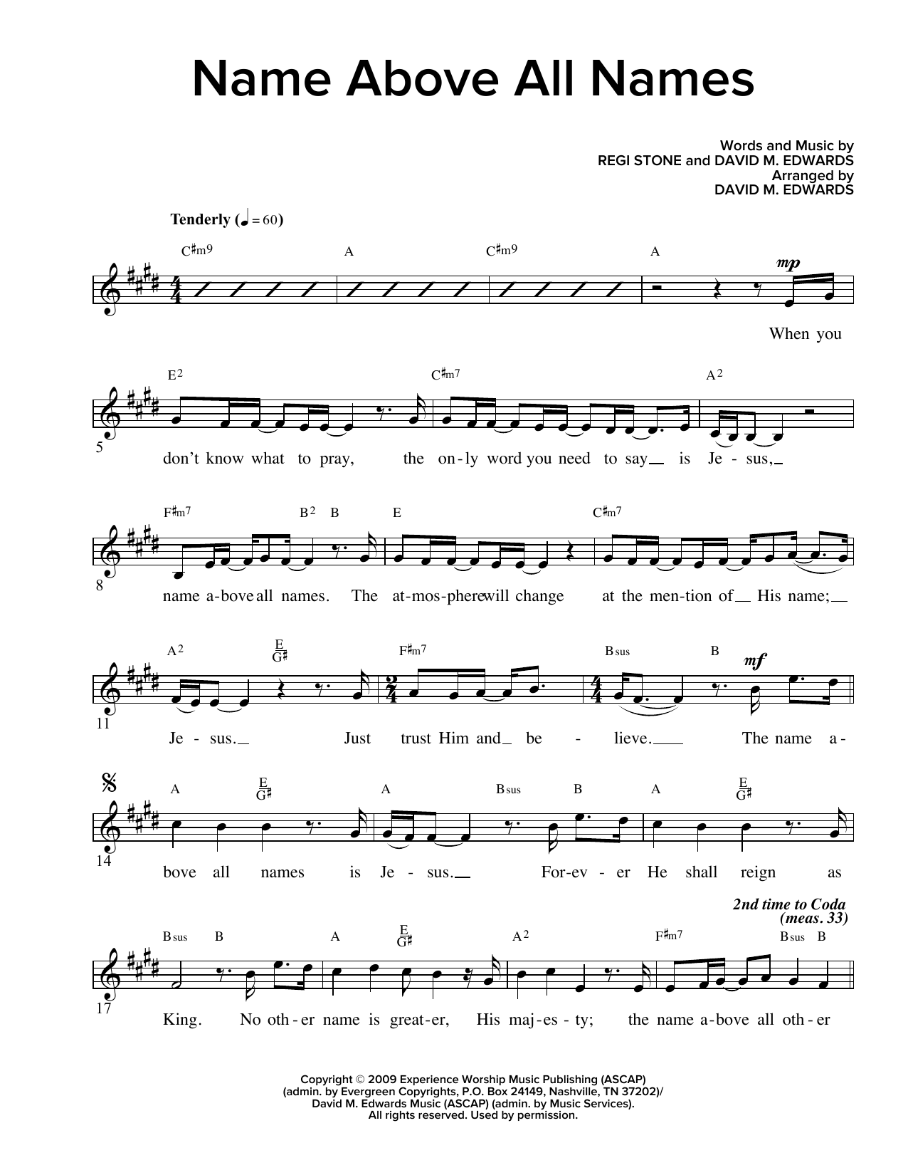 Produktbild zu: Name Above All Names (arr. David M. Edwards)