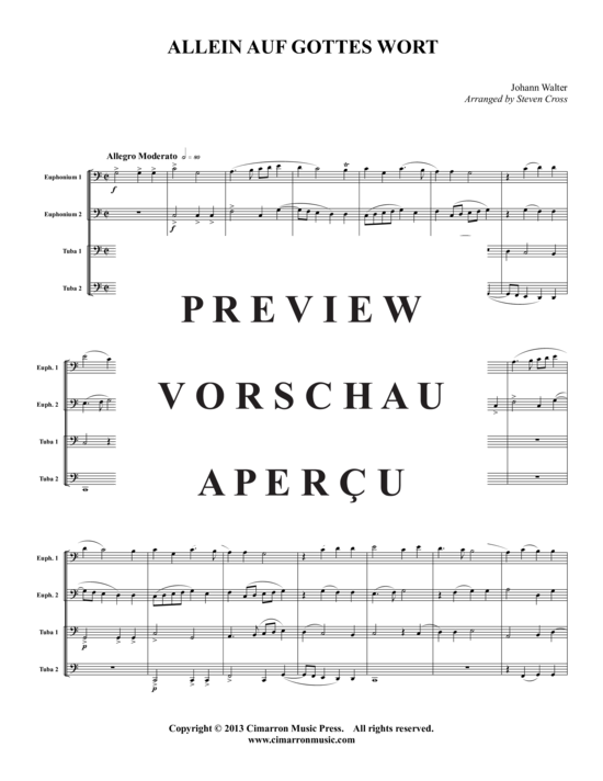 Product gallery: Page 2 of 9 Allein Auf Gottes Wort , , (2x Baritone, 2x Tuba)