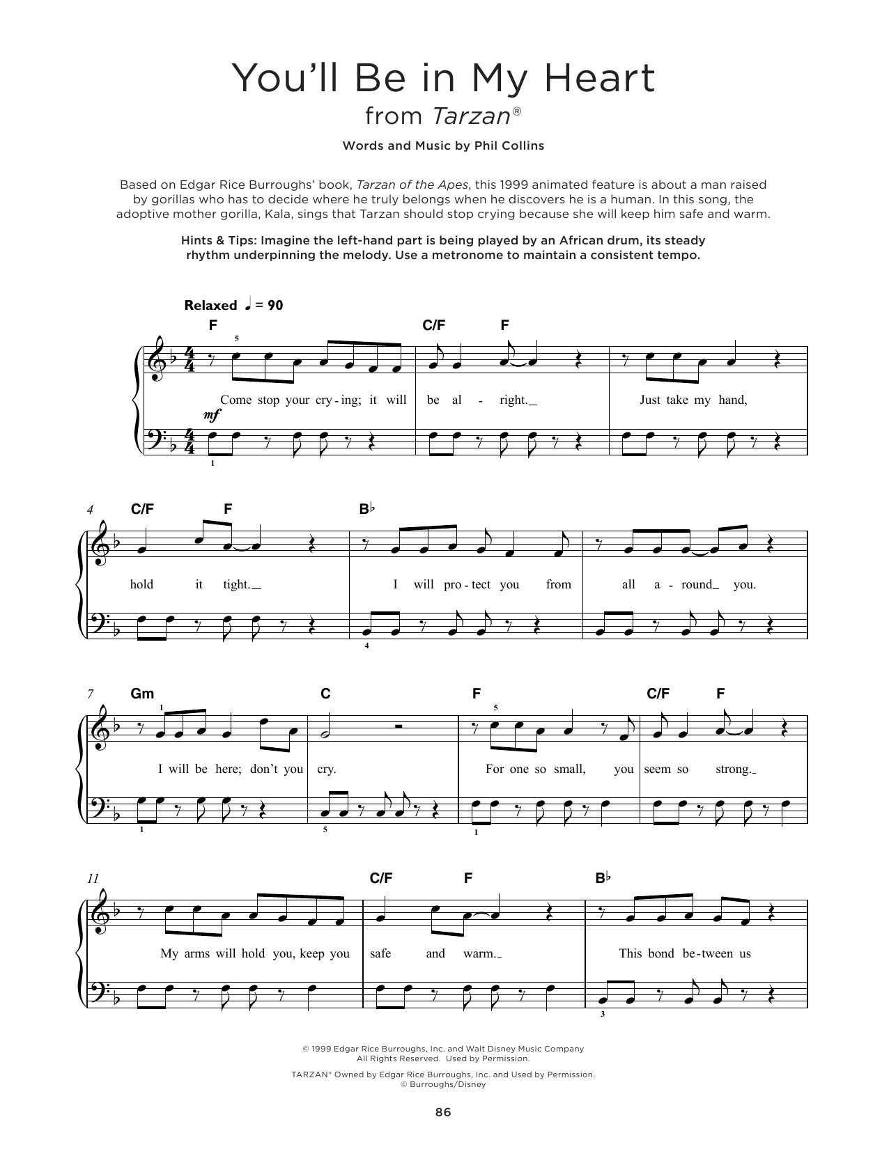 Produktbild zu: You'll Be In My Heart (from Tarzan)