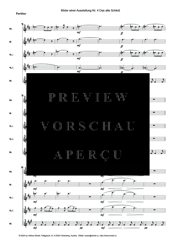 Produktgalerie: Seite 8 von 11 Promenade, Das alte Schloß, , Saxophon Quintett