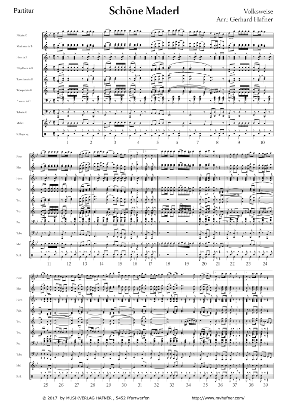 Product gallery: Page 1 of 11 Schöne Maderl - Polka, , (large wind orchestra)