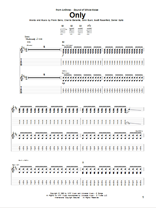 Produktgalerie: Seite 1 von 1 Only, Anthrax, Gitarre