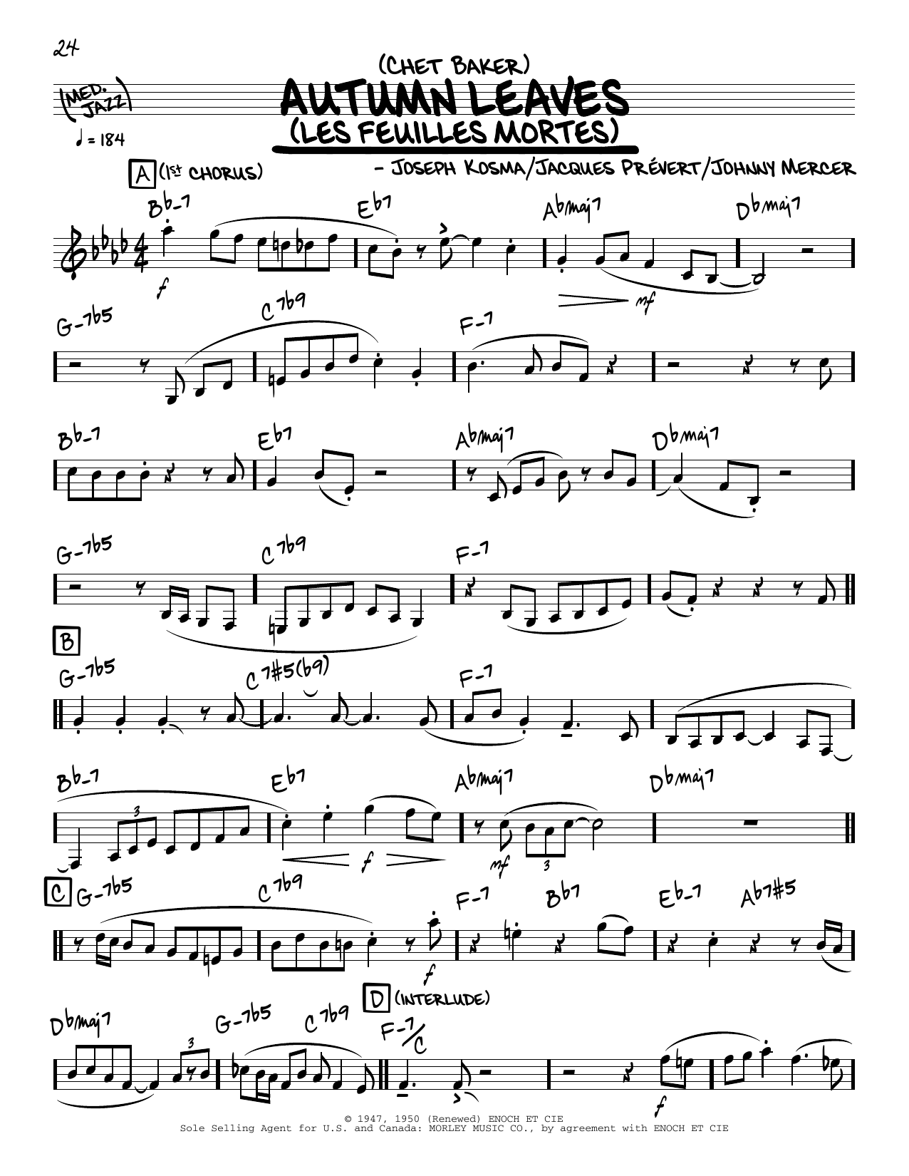 Produktbild zu: Autumn Leaves (solo only)