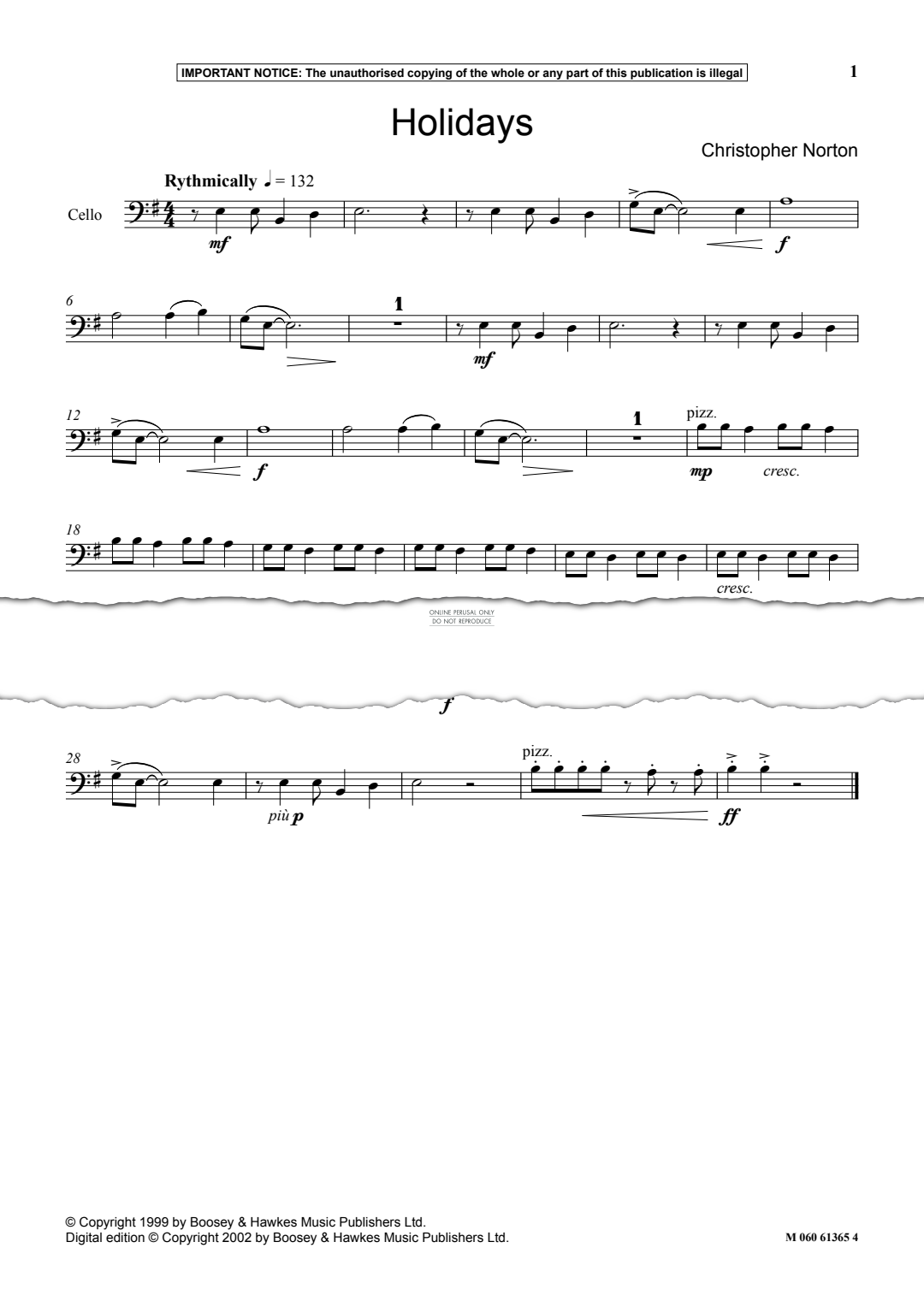 Produktgalerie: Seite 1 von 1 Holidays, Christopher Norton, Klavier, Violoncello