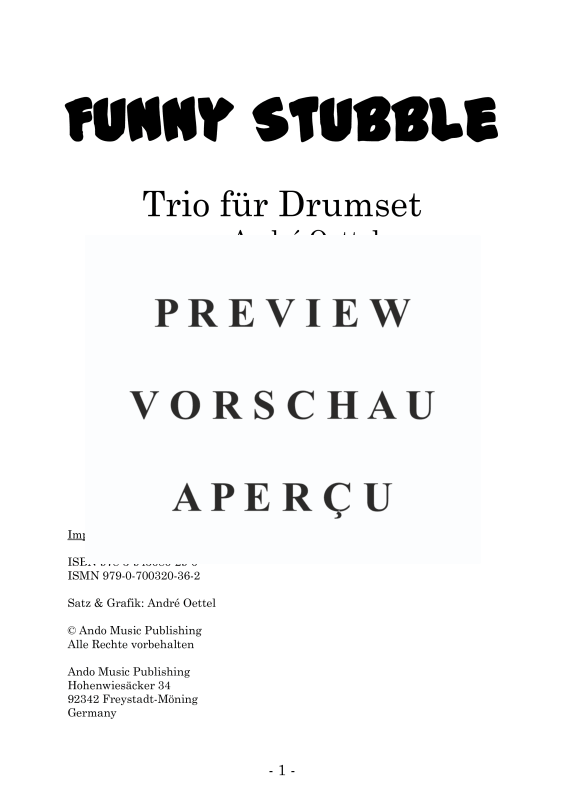 Produktgalerie: Seite 3 von 11 Funny Stubble, , Drumset Trio