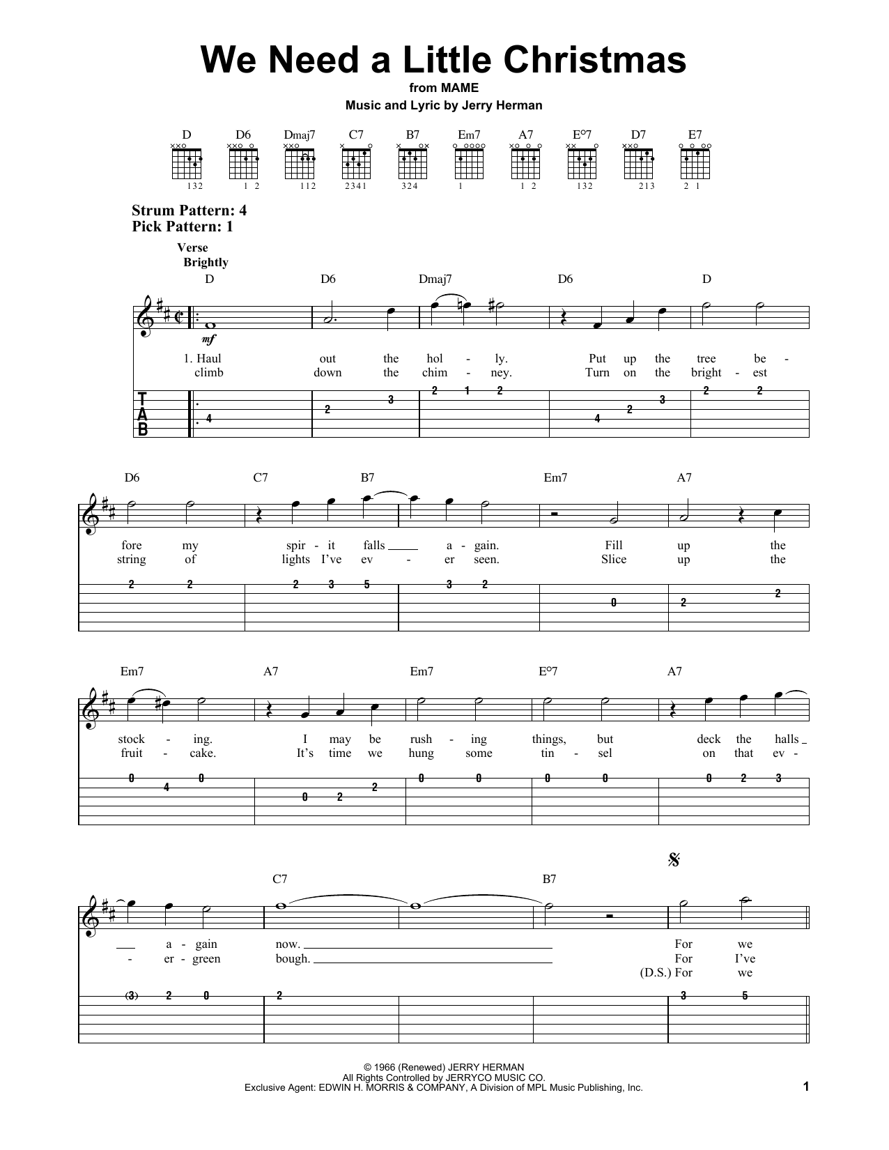 Product gallery: Page 1 of 1 We Need A Little Christmas, Jerry Herman