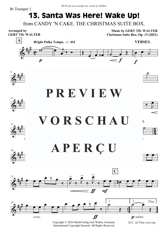 Produktgalerie: Seite 5 von 10 Santa Was Here! Wake Up!, , Blechbläser Quartett