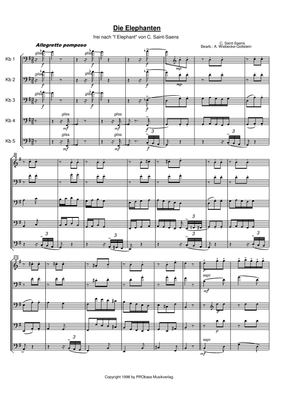 gallery: Die Elefanten, , Double Bass Quintet