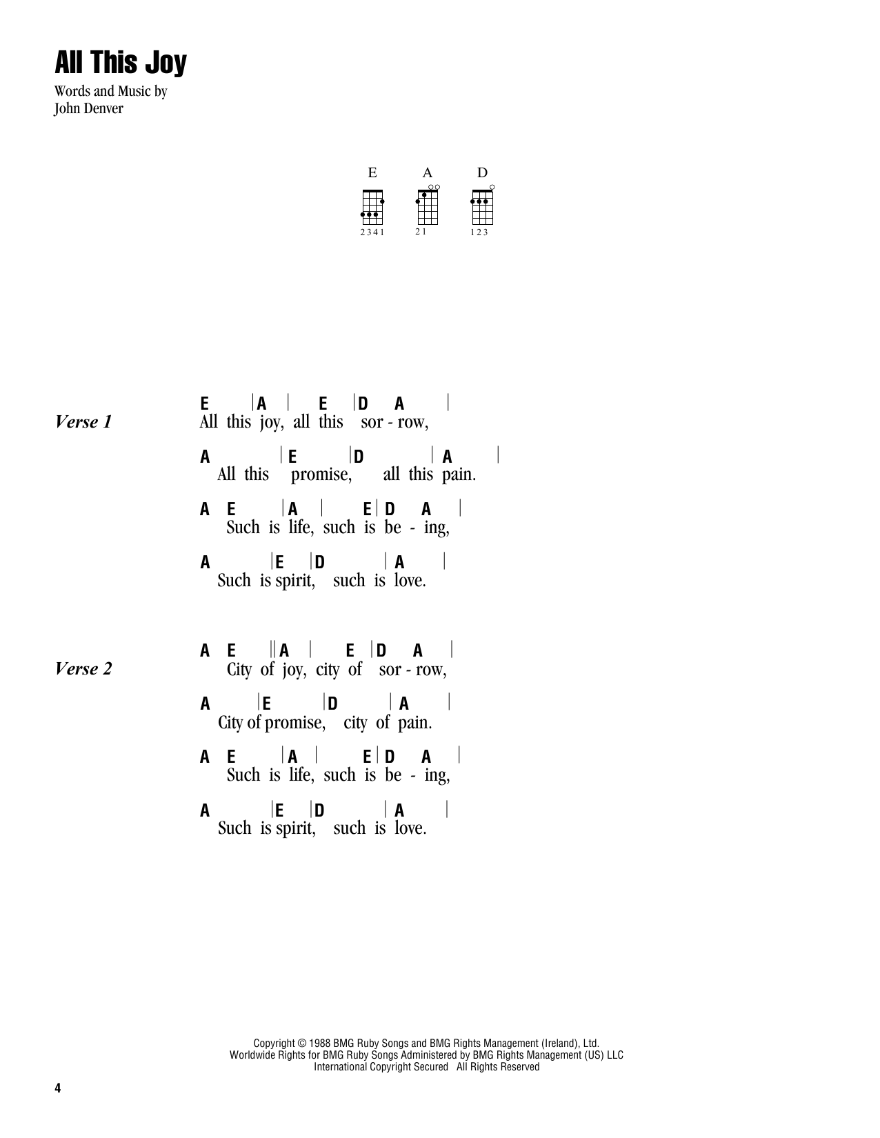 Product gallery: Page 1 of 1 All This Joy, John Denver