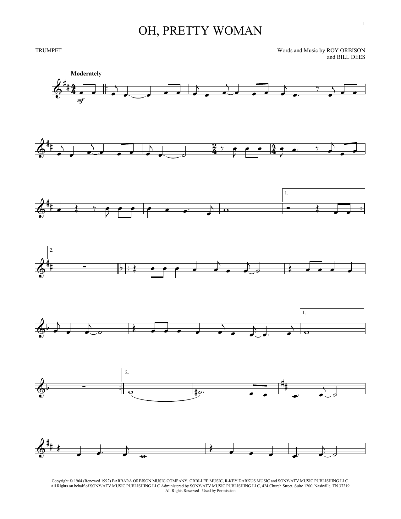 Produktgalerie: Seite 1 von 1 Oh, Pretty Woman, Roy Orbison, Trompete