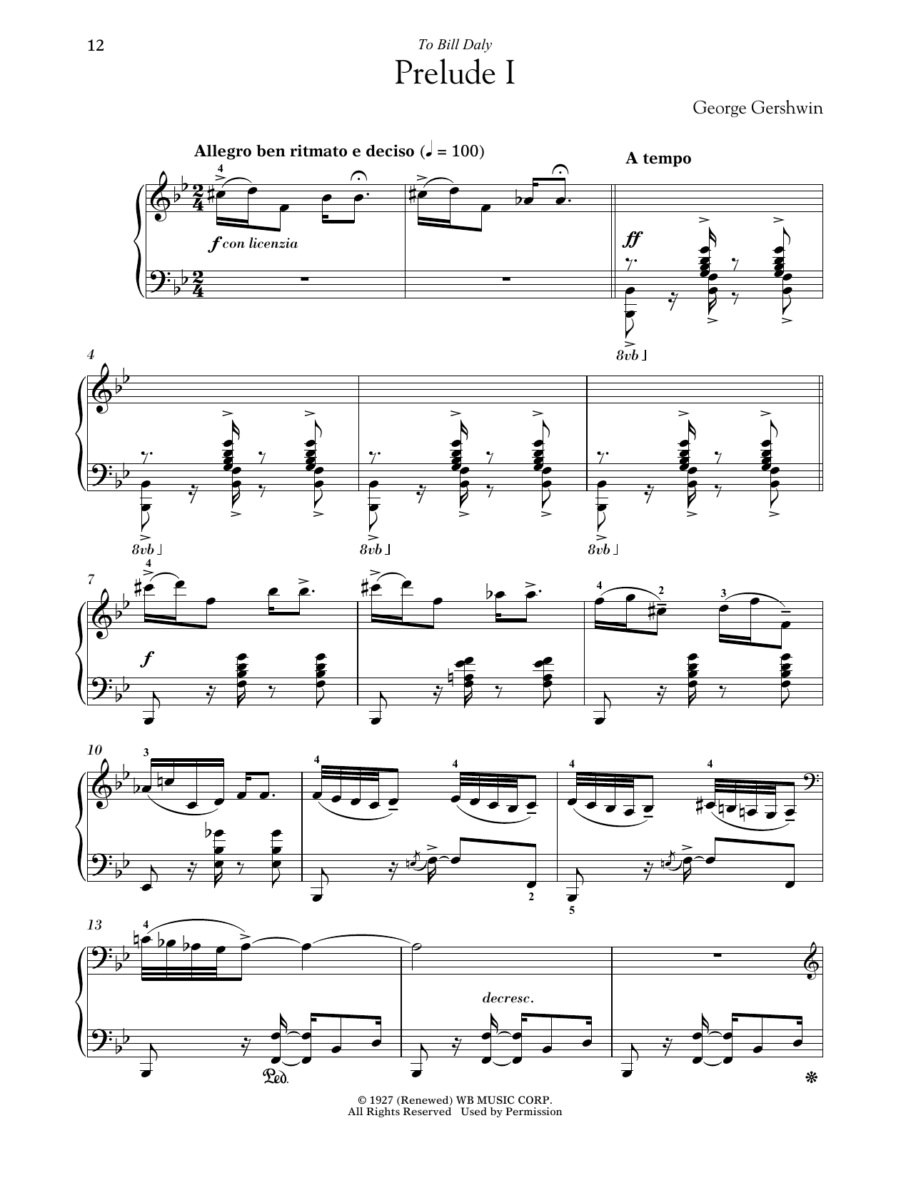 Produktbild zu: Prelude I (Allegro Ben Ritmato E Deciso)