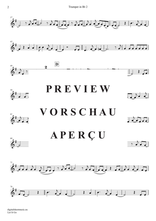 Produktgalerie: Seite 13 von 21 Let it go , Menzel, Idina, (Trompeten Trio + Klavier)