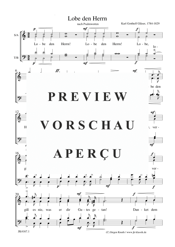 gallery: Lobe den Herrn, , Gemischter Chor