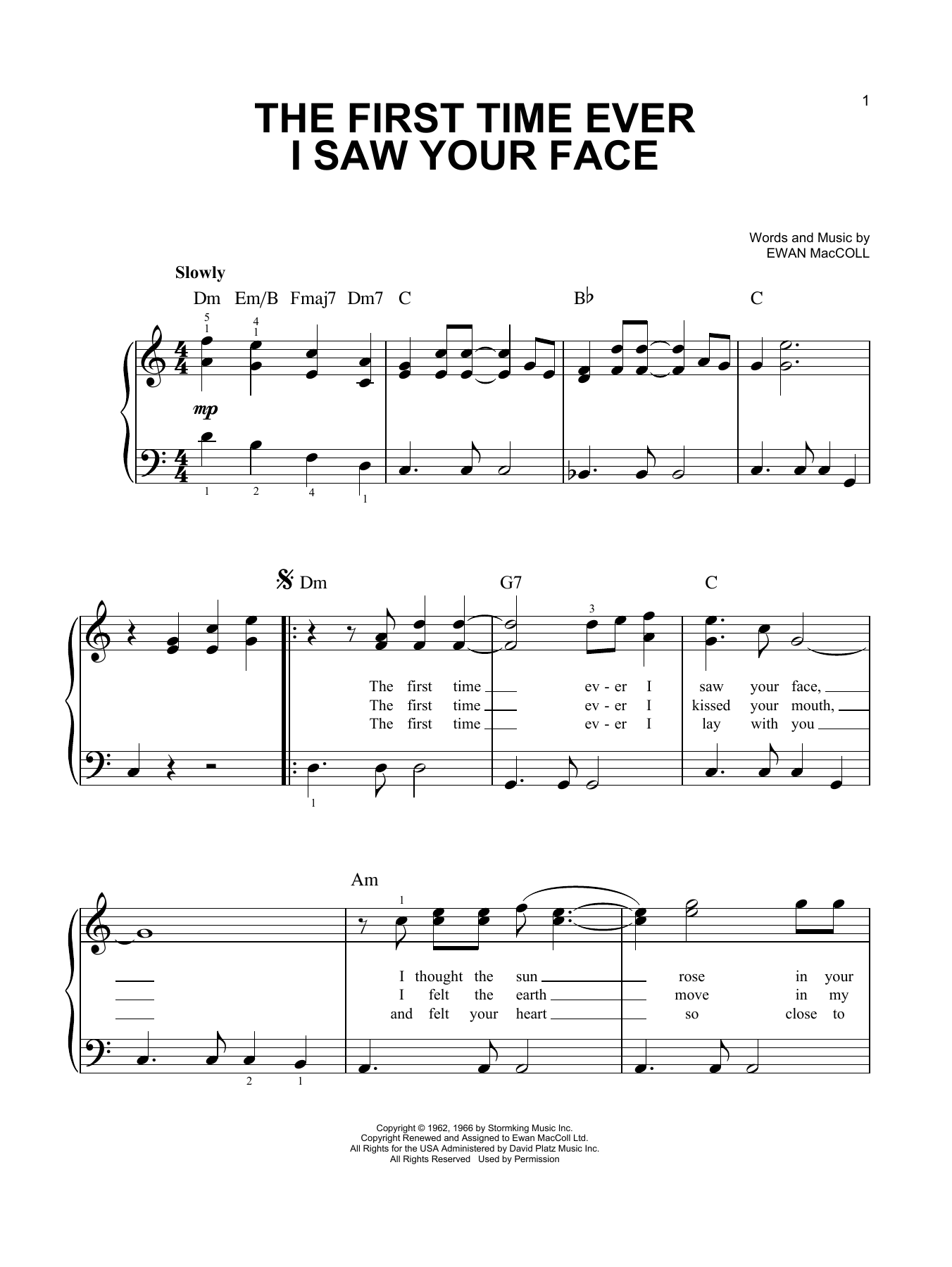 Produktgalerie: Seite 1 von 1 The First Time Ever I Saw Your Face, Roberta Flack, Klavier