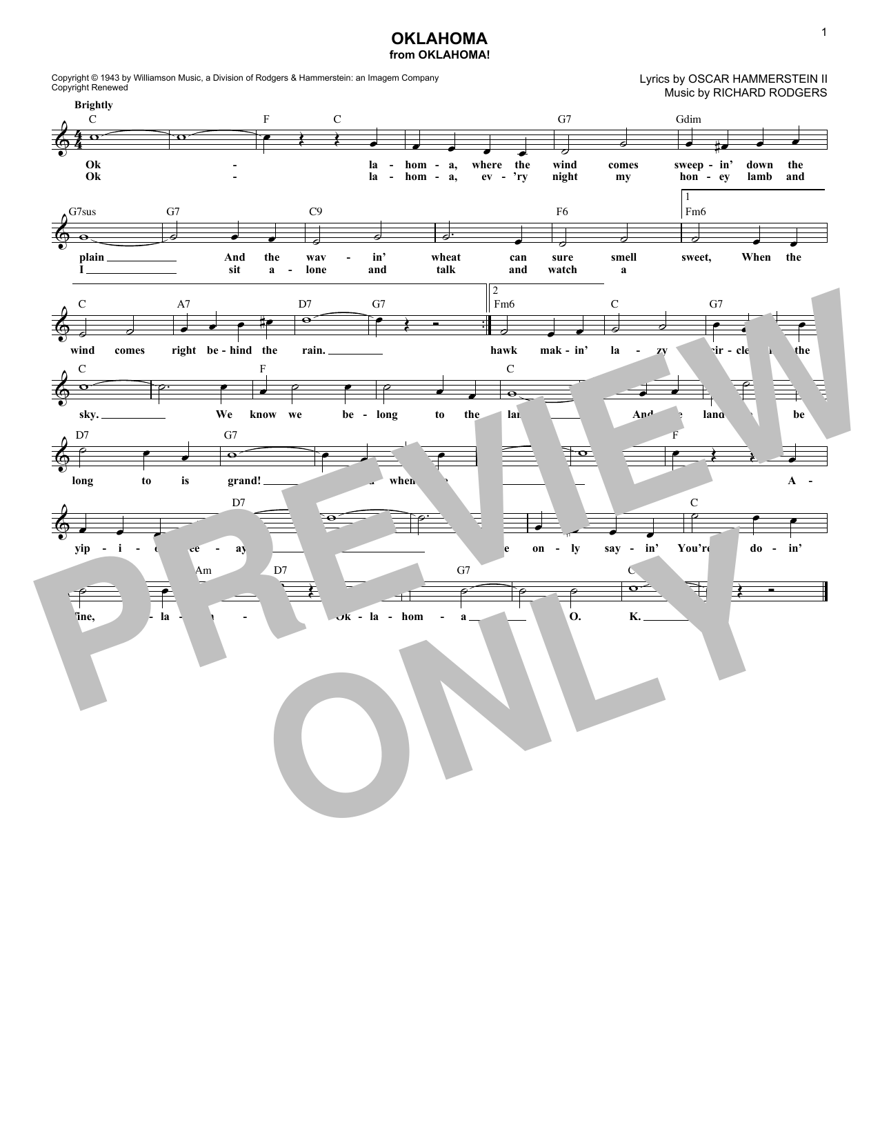 Produktbild zu: Oklahoma (from Oklahoma!)