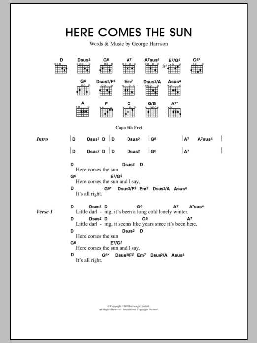 Produktgalerie: Seite 1 von 1 Here Comes The Sun, Travis, Gitarre