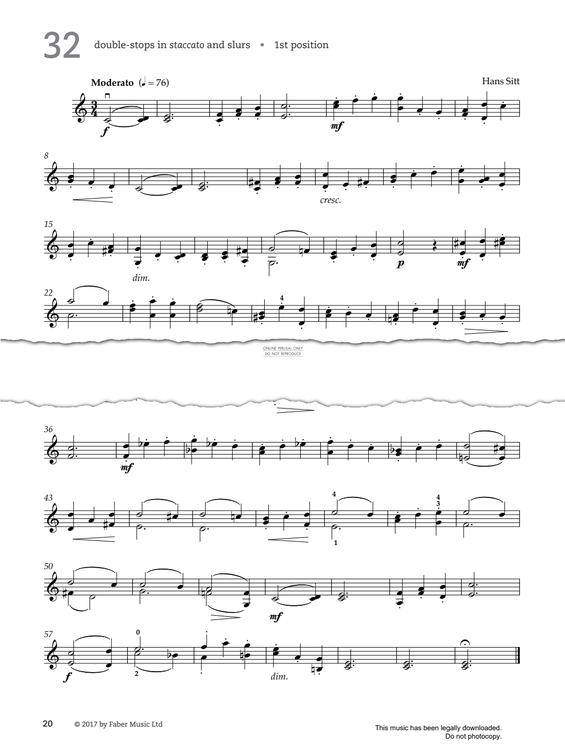 Produktgalerie: Seite 1 von 1 Study No.32 Moderato (from '80 Graded Studies For Violin Book One'), Hans Sitt, Violine