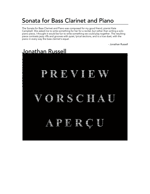 gallery: Sonata, , (bass clarinet and piano)