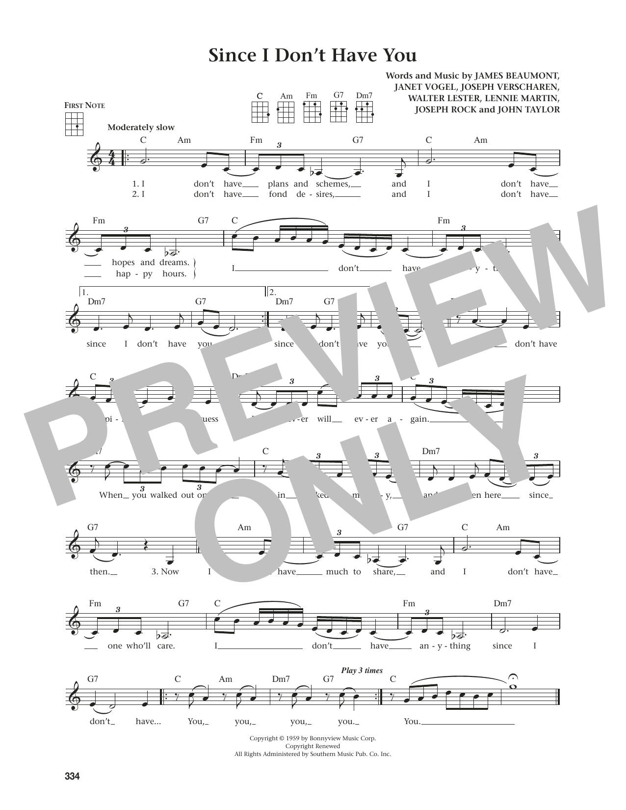 Produktgalerie: Seite 1 von 1 Since I Don't Have You (from The Daily Ukulele) (arr. Jim Beloff), The Skyliners, Ukulele