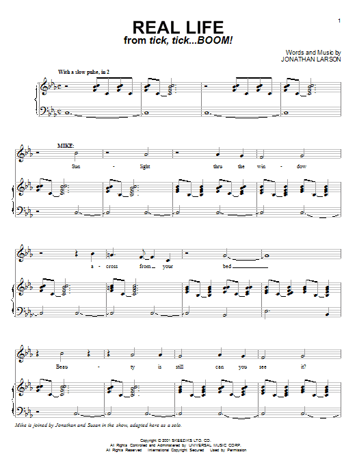 Produktbild zu: Real Life (from tick, tick... BOOM!)
