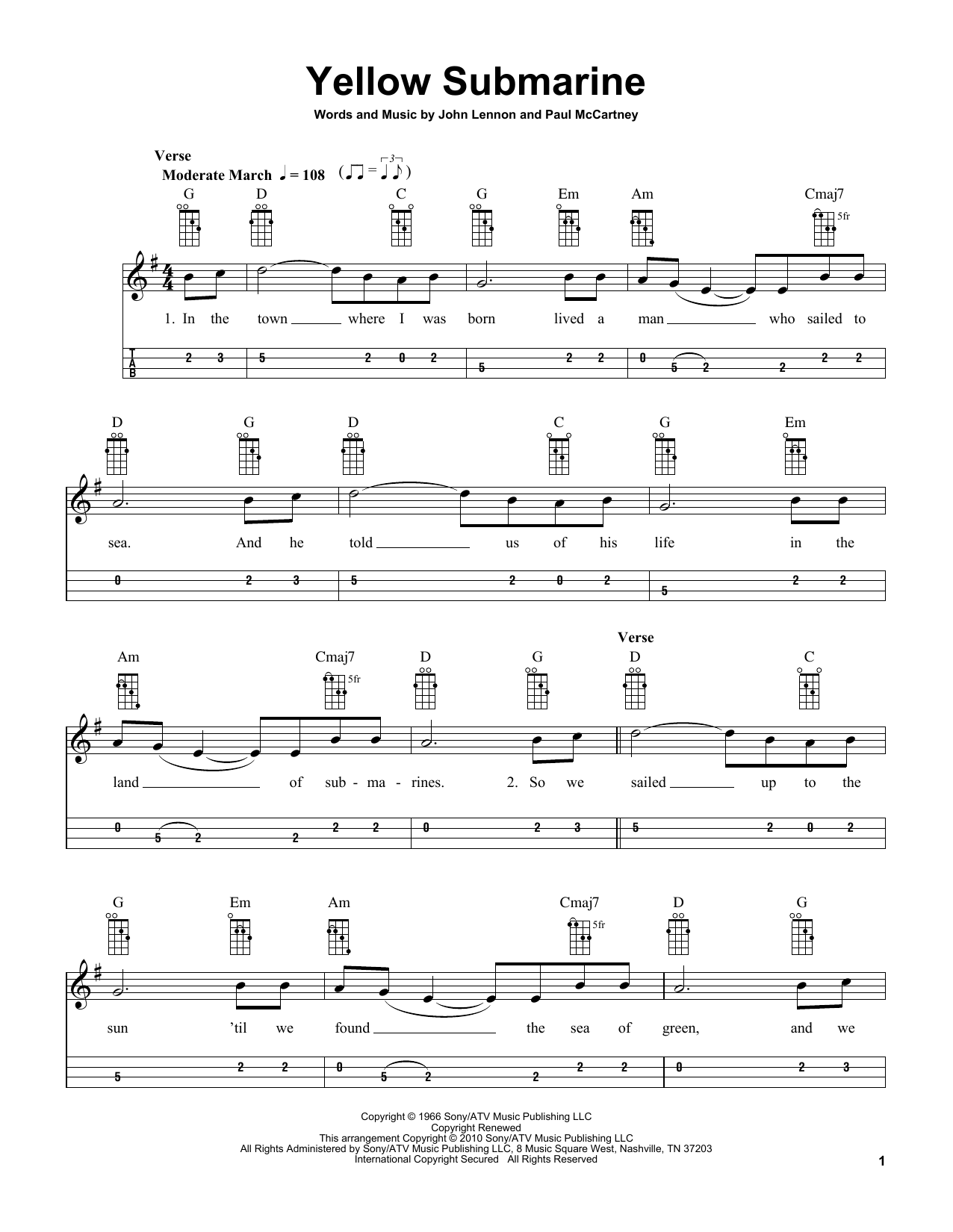 Produktbild zu:  Yellow Submarine (arr. Bobby Westfall) - The Beatles