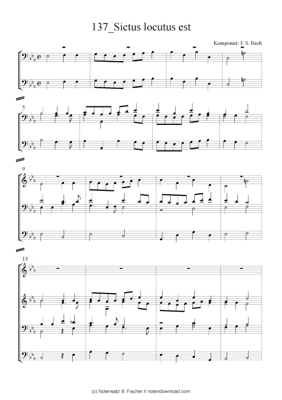 Produktbild zu: Sictus locutus est J. S. Bach