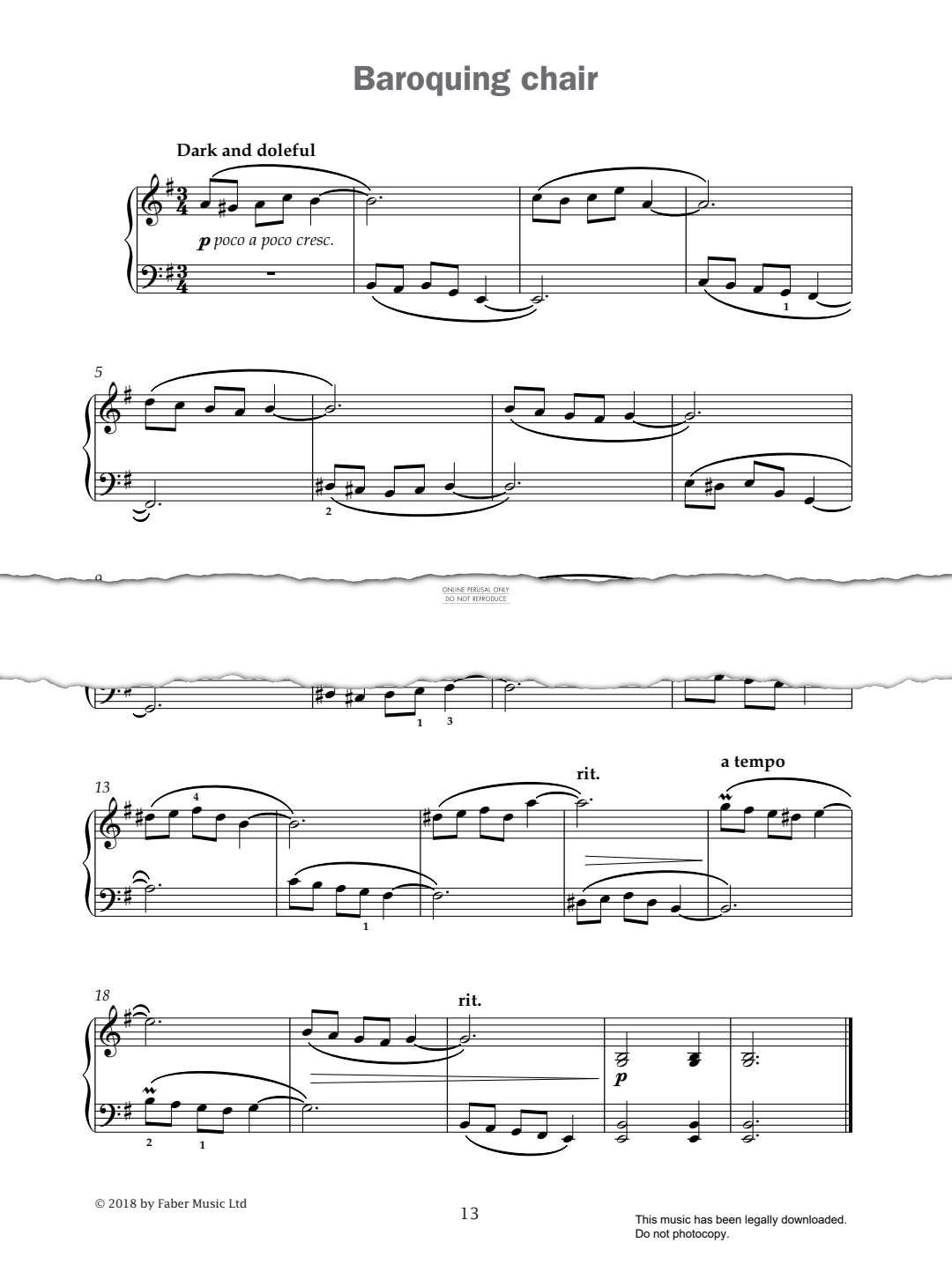 Produktgalerie: Seite 1 von 1 Baroquing Chair (from 'Improve Your Sight-Reading! A Piece a Week Piano Grade 4'), Paul Harris, Klavier