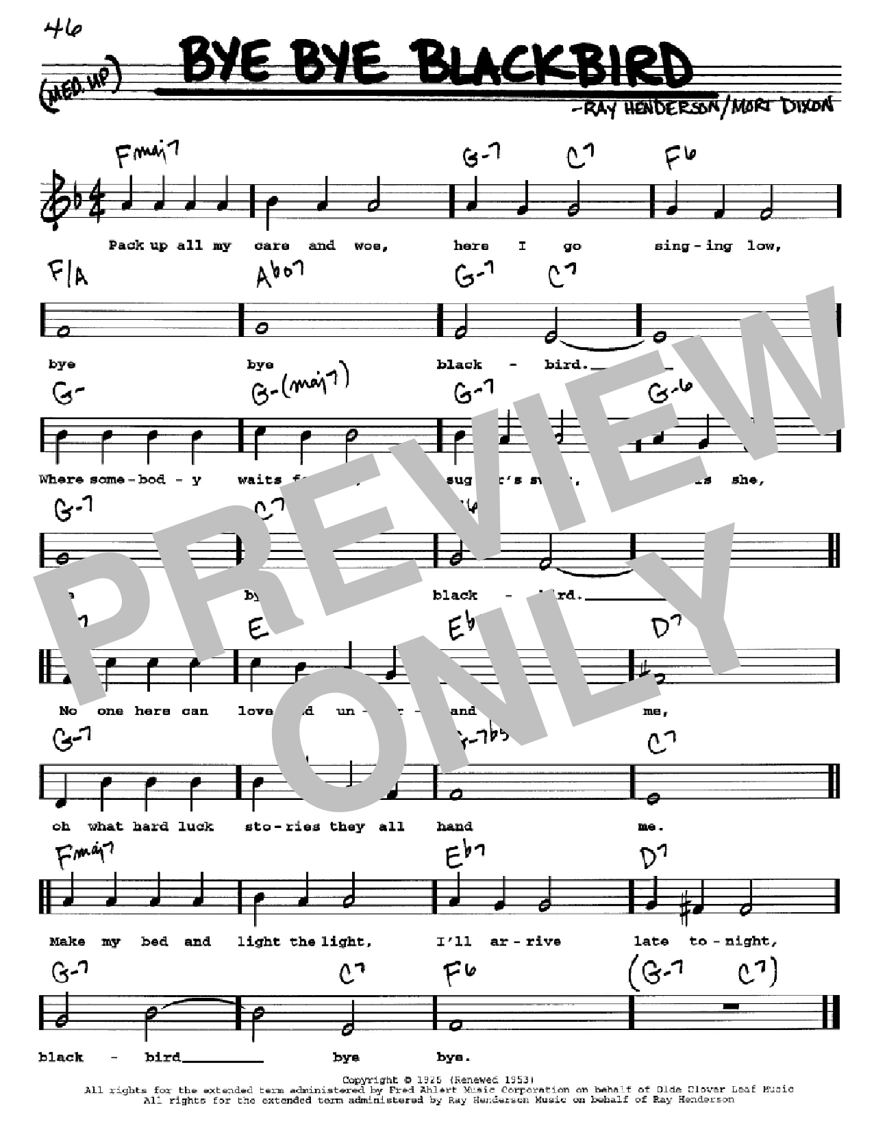 Produktbild zu: Bye Bye Blackbird