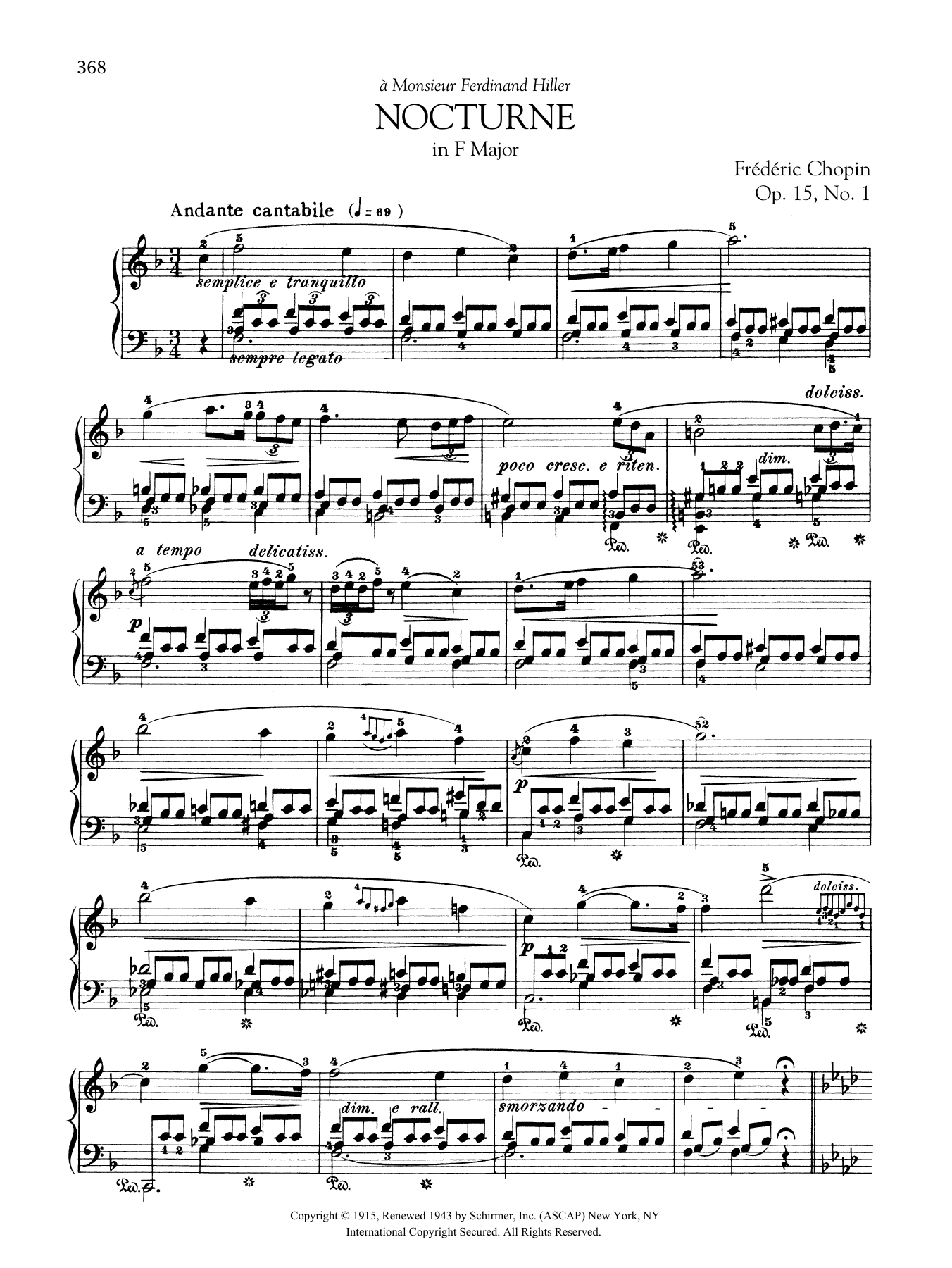Product gallery: Page 1 of 1 Nocturne in F Major, Op. 15, No. 1, Frédéric Chopin