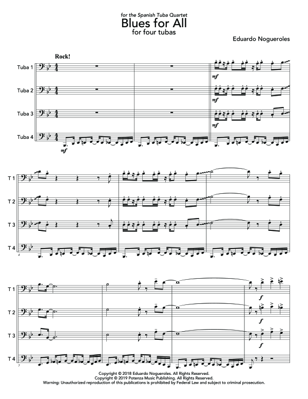 Product gallery: Page 1 of 11 Blues for All, , (Tuba Quartet TTTT)