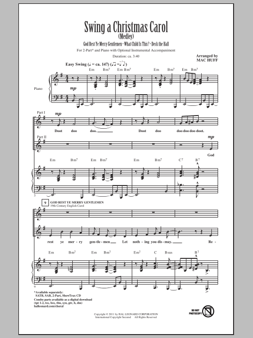Product gallery: Page 1 of 1 Swing A Christmas Carol (Medley), Mac Huff