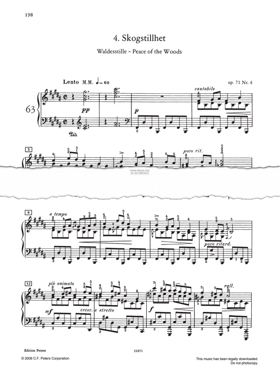 Produktbild zu: Skogstillhet Op. 71
