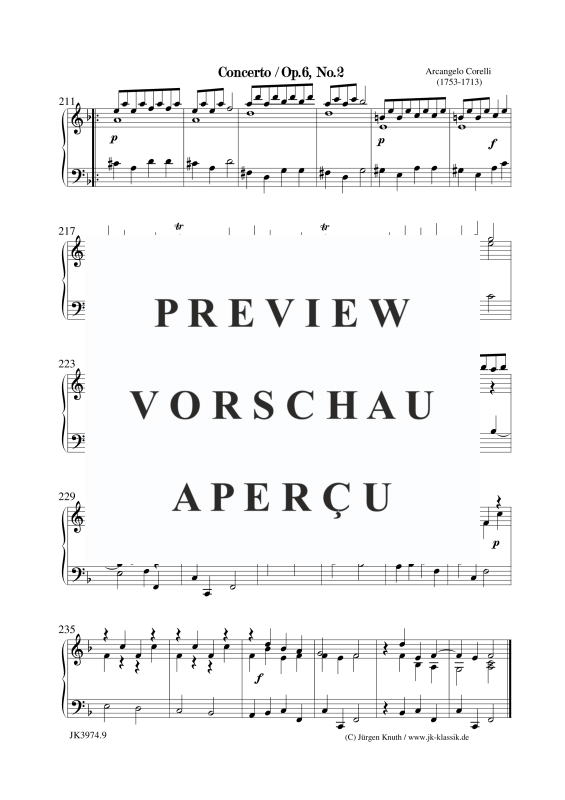 gallery: Concerto Op. 6. No. 2, , (Klavier/Cembalo Solo)