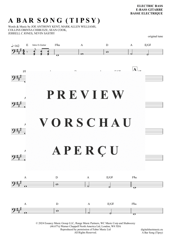 gallery: A Bar Song (Tipsy), Shaboozey, E-Bass