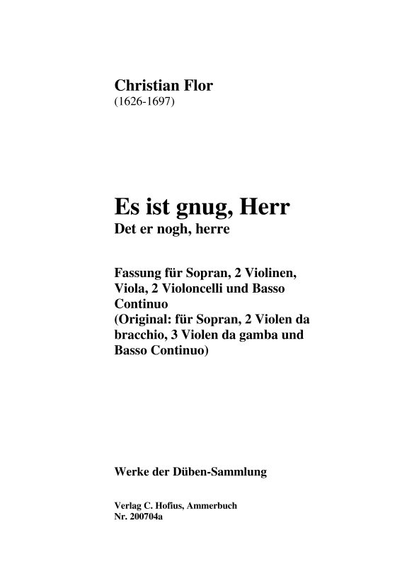 Produktbild zu: Es ist gnug, Herr